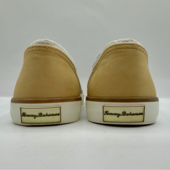 Tommy Bahamas Women’s Canvas Slip On Sneakers Brown/White/Striped, Unixes - Picture 5 of 9